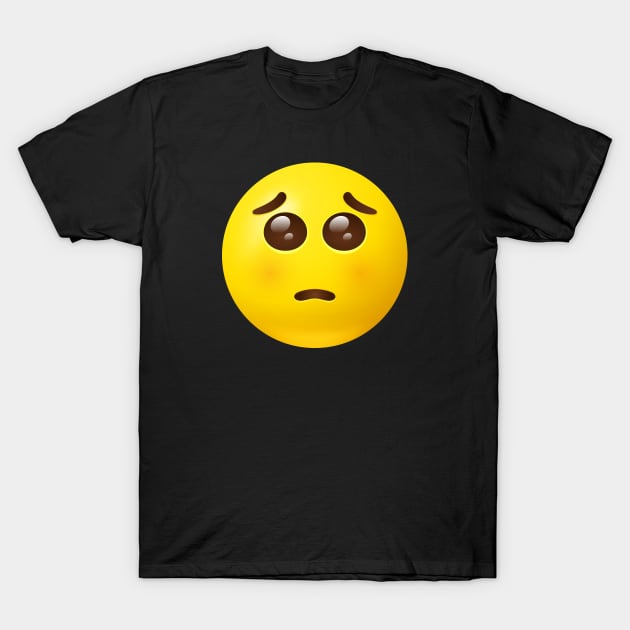 Pleading face emoji T-Shirt by Vilmos Varga